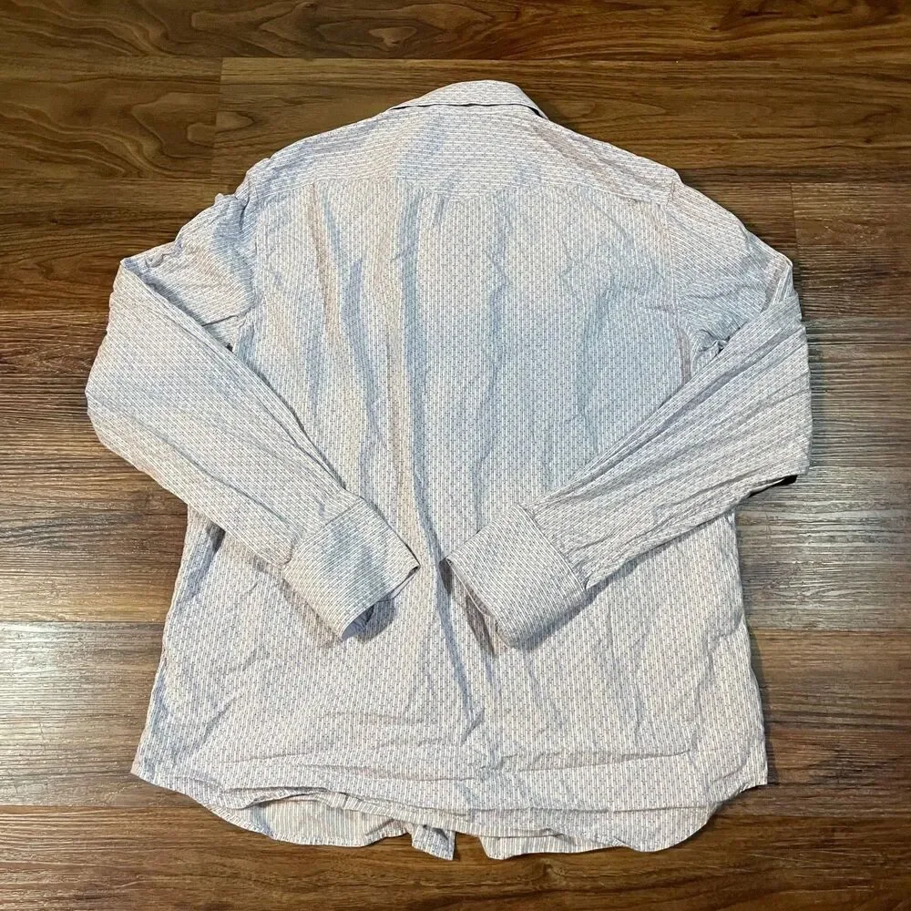 Banana Republic Shirt Slim Blue White Long Sleeve Button Up Cotton Men's Size M